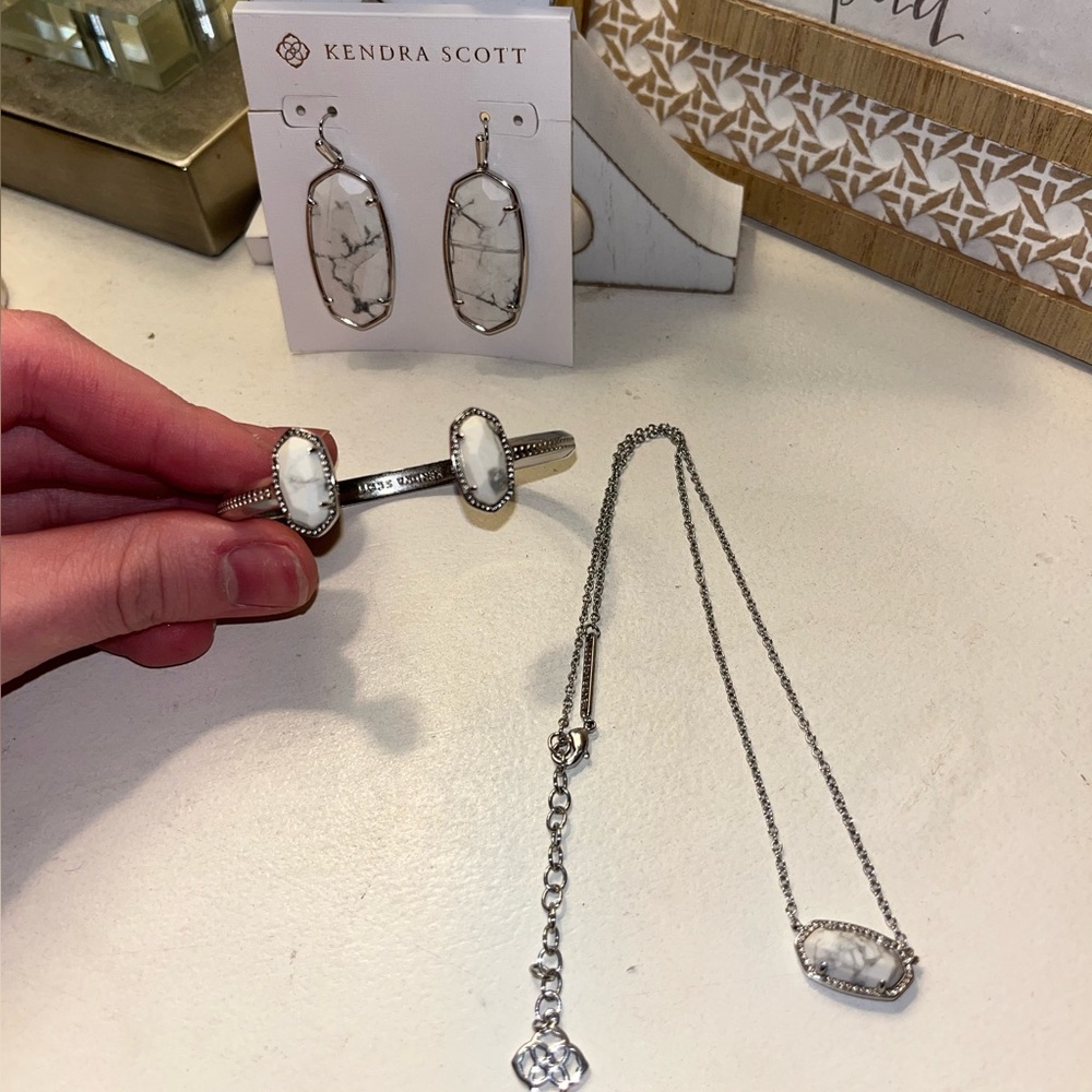 Kendra Scott White Howlite & Silver SET or Separates!